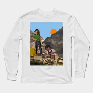 Children At Play - Surreal/Collage Art Long Sleeve T-Shirt